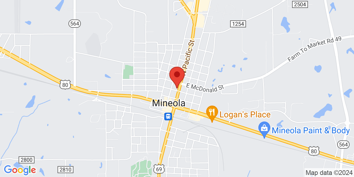 Map of Mineola Memorial Library